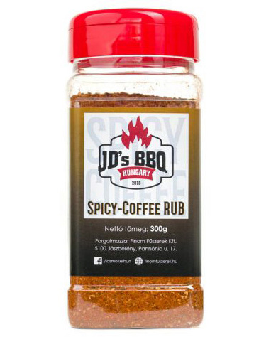 JD’S BBQ Hungary Spicy-Coffee Rub 300 g szóródobozban